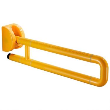 Imagem de Barras de apoio para deficientes, barra dobrável para vaso sanitário, antiderrapante, de aço inoxidável, corrimãos para idosos com deficiência e grávida, brilha à noite