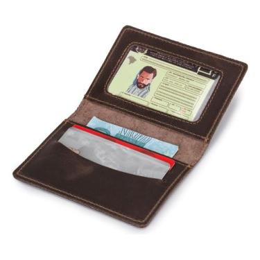 Imagem de Carteira Masculina Porta Cartão Slim Couro Legítimo - Ello Griff, Marr