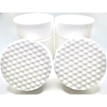 Imagem de Pacote de refil de 12 borrachas de esponja mágica de 8,9 cm alimentadas por furadeira | Compatível com RotoEraser | Almofadas de borracha de melamina ultra duráveis 25% mais espessas para pisos de banheiro e cozinha | Redondo de 9 cm x 3 cm de espessura