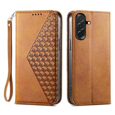 Imagem de Asuwish Capa de telefone para Samsung Galaxy A56 5G Capa carteira com protetor de tela de vidro temperado, alça flip para pulso, compartimento para cartão de crédito, suporte resistente, fólio com