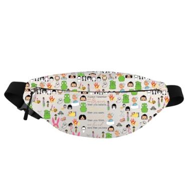 Imagem de PXTIDY Comédia Cartoon TV Show Mercadoria Presentes Belcher Bolsa de Cintura Crossbody Pochete Casal Presente Estilo Presente para Fãs (YB)