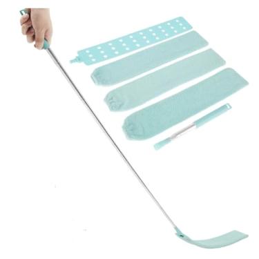 Imagem de Limpador de lacunas retrátil flexível longa e plana espanador escovas extensíveis ferramentas de limpeza doméstica (azul)