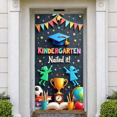 Imagem de Jardim de infância graduação pré-escola realização jardim de infância pré-escola formatura sucesso sucesso Kinder celebração banner decorações estrelas para evento de sala de aula