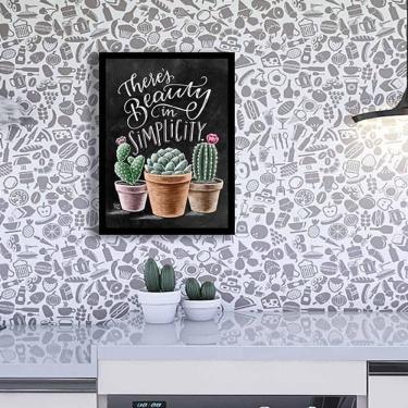 Imagem de Quadro Decorativo There`S Beauty In Simplicity Cactos