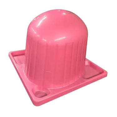 Imagem de FashionCha Suporte para perucas molhadas, expositor multifuncional de mesa para perucas, organizador e suporte para banheiro, salão de beleza e lojas de, Rosa