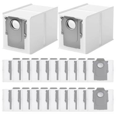 Imagem de Pacote com 22 sacos para aspirador de pó Roborock QV 35A/Qrevo S5V/Saros 10/10R/Q Revo/Qrevo S/Qrevo Pro/Qrevo MaxV/Qrevo Master/Qrevo Plus/S8 Max Ultra/S8 MaxV Ultra/Qrevo Slim Vacuum, sacos de