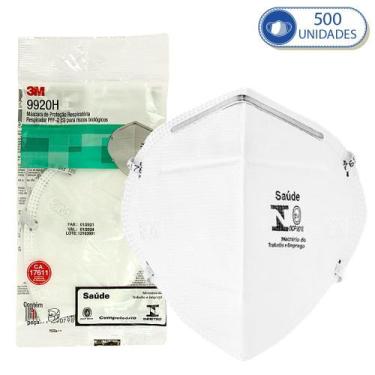 Imagem de Máscaras 3M 500 Unidades Para Proteção Facial Descartável