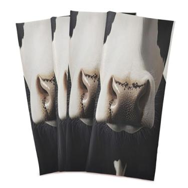 Imagem de xigua Conjunto de 4 panos de prato de cozinha de vaca, macios e altamente absorventes de secagem rápida para limpeza de pratos e limpeza manual, 71 x 45 cm