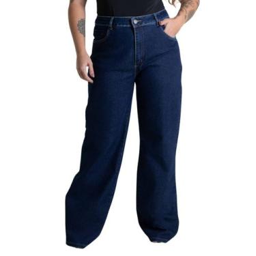 Imagem de Calça Jeans Sawary Wide Leg - 280006 Azul, Azul, 50