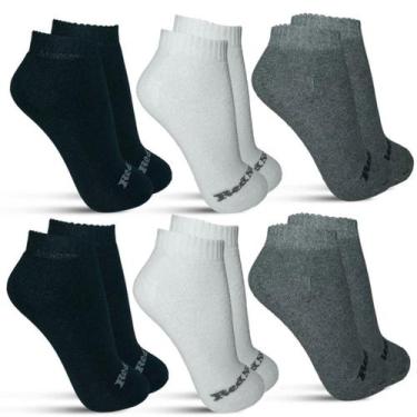 Imagem de Meia Red Nose Sapatilha Algodão Original - Kit Com 3 Meias BRANCO/PRET