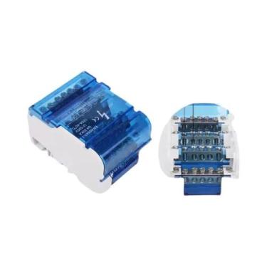 Imagem de Caixa De Distribuição De Energia Com Bloco De Terminais Para Trilho DI