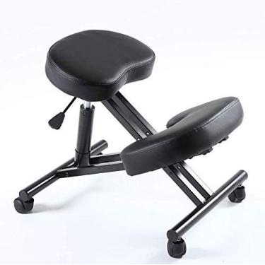 Imagem de Cadeira ergonômica de ajoelhar, cadeira corretiva de postura, cadeira de ajoelhar, cadeira ajustável, antimiopia, cadeira de computador, cadeira de escritório com polia para escritório em casa (cor