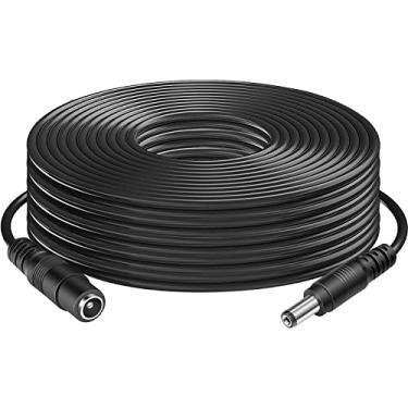 Imagem de Cabo de extensão de alimentação CC, cabo de extensão 12V CC 2,1 mm x 5,5 mm macho para fêmea para câmera de segurança externa, fonte de alimentação, câmera de rede IP, DVR independente (9 m)