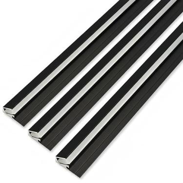 Imagem de Pacote com 3 luzes de armário de 1 m, luzes LED de canal de alumínio para armário com capa de silicone, luz de guarda-roupa superfina de ângulo de 45°, fita de LED DIY de 4 mm para armário de cozinha