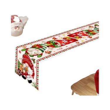 Imagem de Caminho De Mesa De Natal Com Gnomos Sem Rosto 2025, Decorações De Nata