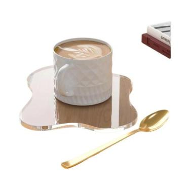 Imagem de Porta-copos Transparentes Em Acrílico Em Forma De Nuvem Para Xícaras D