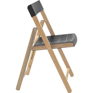 Imagem de Cadeira de Madeira Dobravel Tramontina Potenza em Madeira Itauba com Acabamento Natural com Assento e Encosto em Polipro