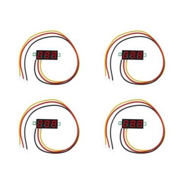 Imagem de Mini Voltímetro Digital 4 Peças Com Display LED De 0,28 Polegadas, Tes