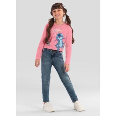 Imagem de Blusa cropped infantil menina do Stitch Brandili