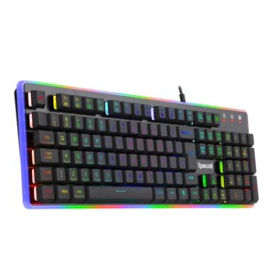 Imagem de Teclado Gamer Redragon Membrana Dyaus 2, ABNT2, RGB, 11 Teclas Multimídia, Preto - K509RGB