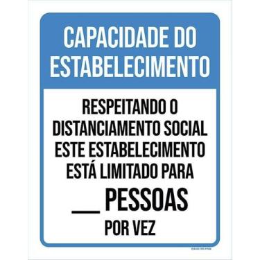 Imagem de Kit 10 Placa Acm Capacidade Do Estabelecimento 18X23 - Sinalizo