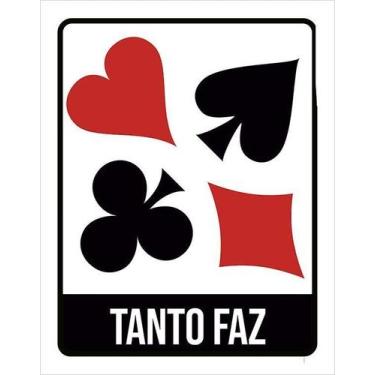 Imagem de Kit 10 Placa Acm De Banheiro Baralho Tanto F 18X23 - Sinalizo