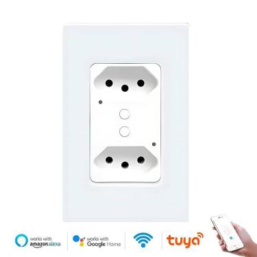 Imagem de Tomada Dupla Inteligente, 13A, Compatível Alexa, Google Home
