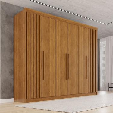Imagem de Guarda-roupa Casal 100% Mdf 6 Portas 6 Gavetas Granada Premium Cinamomo