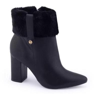 Imagem de Bota Feminina Via Marte 22-6509 Pelos salto Bloco 7,5cm-Feminino