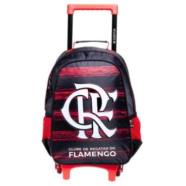 Imagem de Mochila Escolar Rodas Time Flamengo Crf 16350 - Xeryus