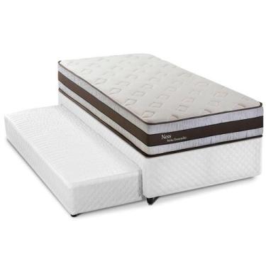 Imagem de Bicama Box Solteiro com Cama Auxiliar Herval Ness, Molas Ensacadas, 58