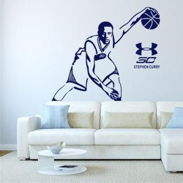 Imagem de Adesivo de parede Stephen Curry Basketball para sala de estar e quarto