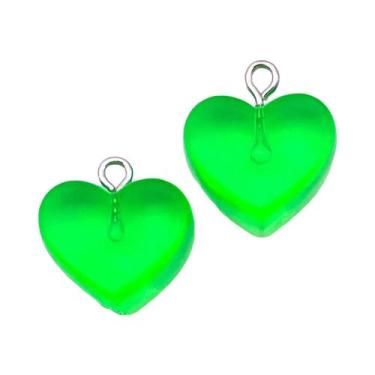 Imagem de Pingentes De Corações De Resina Transparente Coloridos 17x18mm 10pcs D