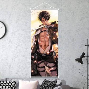 Imagem de Pôster de arte de parede Attack on Titan Levi Ackerman 30x75cm