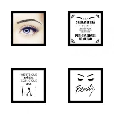 Imagem de Kit De Quadros Decorativos Mdf Designer De Sobrancelhas 09