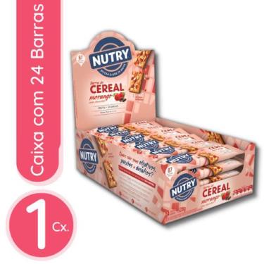 Imagem de Barra de Cereal Nutry Morango com Chocolate  Display com 24 Unidades