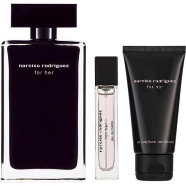 Imagem de Kit narciso rodriguez for her edt 100ml + edt 10ml + body lotion 50ml