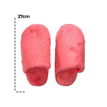 Imagem de Pantufa Feminina Felpuda 40/41 Rosa - REDSTAR