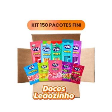 Imagem de Kit 150 un Bala Fini Tubes Gelatinas Sortido 15g - Fini