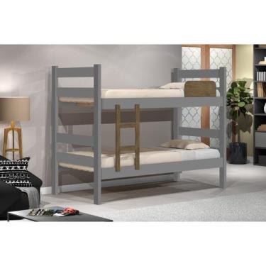 Imagem de Beliche Solteiro em MDF 198cm x 92,5cm Prisma - J&A Móveis