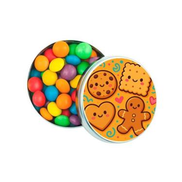 Imagem de Kit 30 Latinhas Lembrancinhas Biscoitinhos Cor: Prateado - Gil Festa K