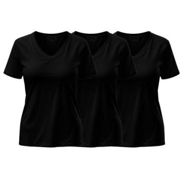 Imagem de Kit 3 Blusa Dry Feminina - MT Clothing, 3x preto, P