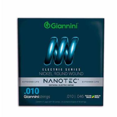 Imagem de Encordoamento Para Guitarra 6 Cordas Nanotec Giannini (.010 - .046)