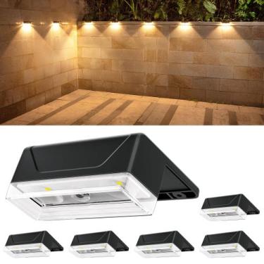 Imagem de Luzes de vedação solares Ellasay RGB IP65 à prova d'água, pacote com 6