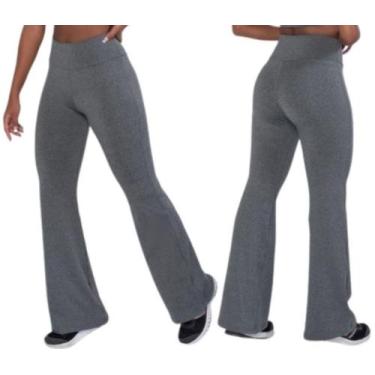 Imagem de Calça Legging Flare Cinza Cintura AltaExcelente Qualidade Academia Tra