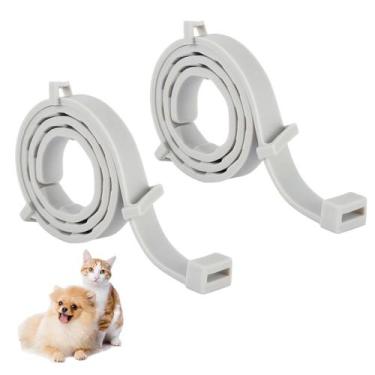 Imagem de Coleira Anti Pulga Cachorro Gato Cao Pet Kit 2 Unidades Carrapato Leis