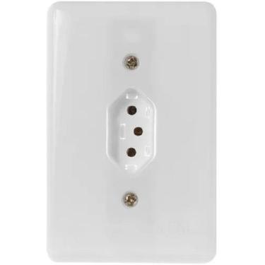 Imagem de Tomada Simples Espelho Branco Stylyus 10a Ilumi