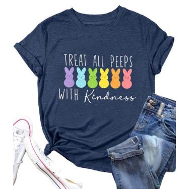 Imagem de Camiseta FYAPHION Easter Treat All Peeps with Kindness para mulheres