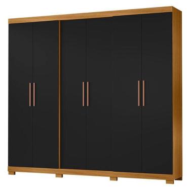 Imagem de Guarda Roupa Casal San Diego Carvalho Americano Preto - Incorplac