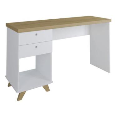 Imagem de Escrivaninha de Estudos Mesa Office com Gavetas Sky Olmo/Branco - Arta